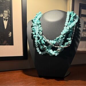 Gorgeous Western Themed Turquoise multi-strand necklace